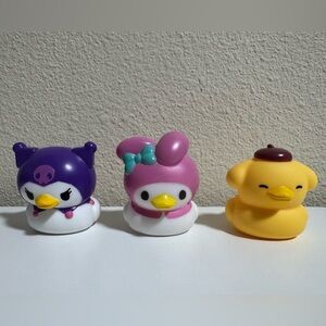 Hello Kitty, Pompompurin, Kuromi Rubber Duck Set